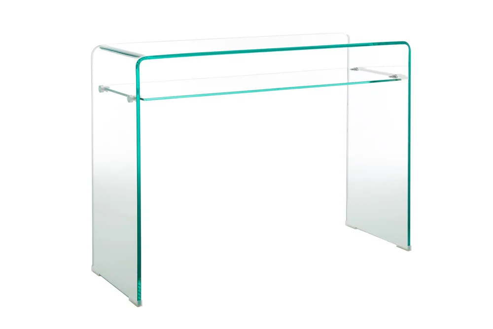 Szklana konsola FANTOME 100 cm z półką