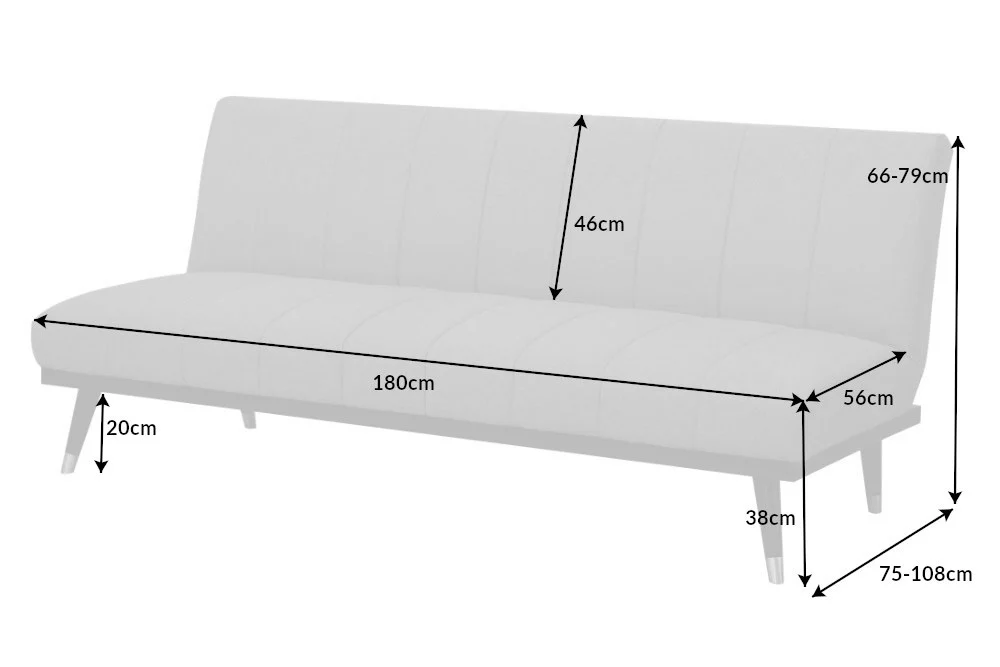 Sofa rozkładana PETIT BEAUTÉ  180 cm szampański
