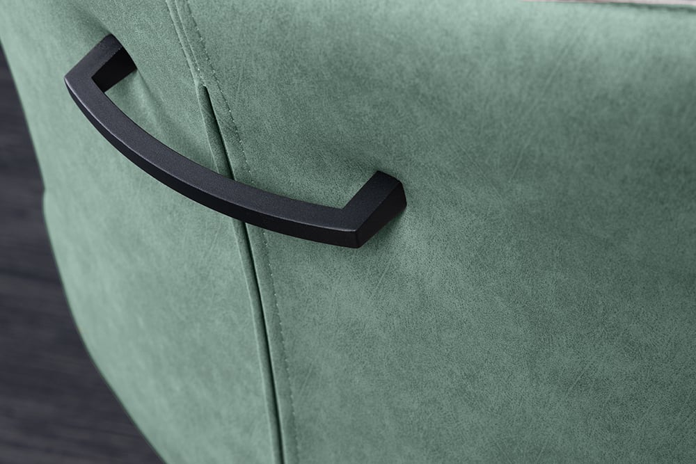 Obrotowe krzesło designerskie ALPINE szaro-zielone