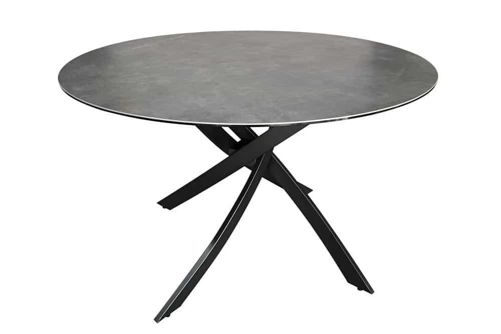 Okrągły stół do jadalni ALPINE 120 cm, antracytowy, ceramiczny